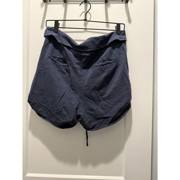 Women’s Free People Blue Drawstring Slouchy Oversized Cotton Comfy Shorts Small - Picture 2 of 4